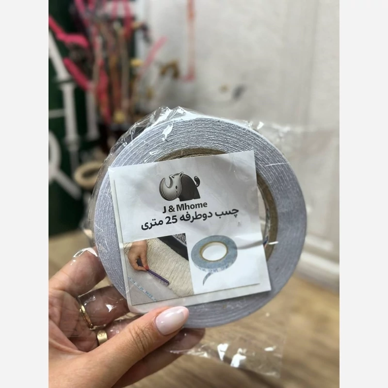 چسب دوطرفه 25 متر ریشه فرش