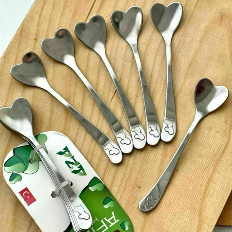 قاشق قلبی 6 عددی