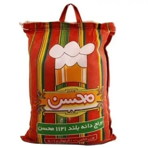 برنج هندی1121 دانه بلند محسن وزن 10 کیلوگرم درجه یک