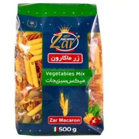 ماکارونی فرمی میکس سبزیجات زر ماکارون 500 گرم