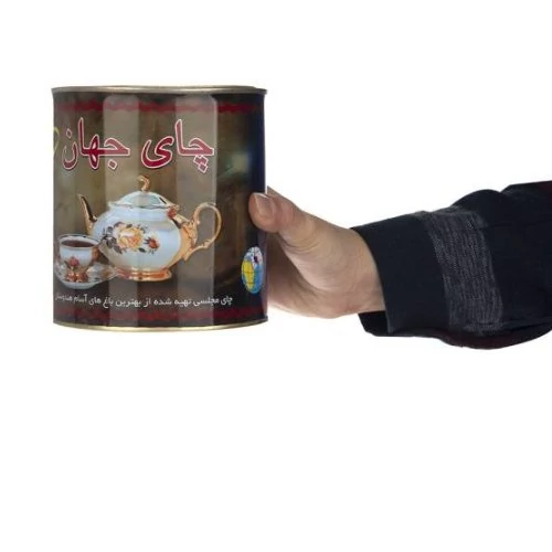 چای مجلسی جهان اصلی خودش مزه و خوش رنگ مقدار 450 گرم کد