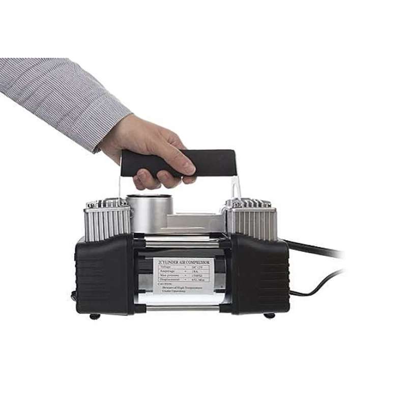 کمپرسور فندکی خودرو قوی دو سیلندر همراه با وسایل 2Cylinderair compressor4 کد1