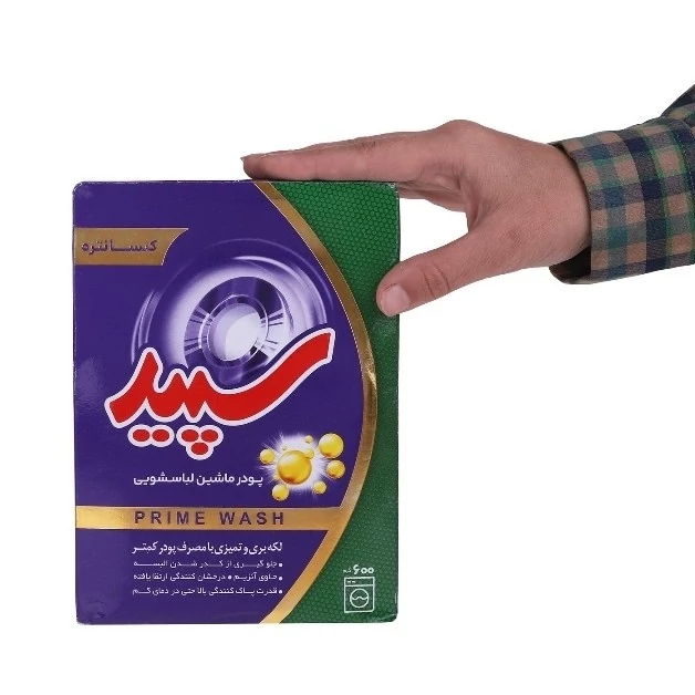 پودر ماشین لباسشویی سپید با رایحه گلهای بهاری وزن 600گرم انواع لباس