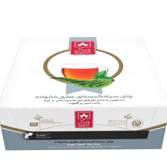 چای کیسه ای عطری خانواده چای دبش بسته 100 عددی
