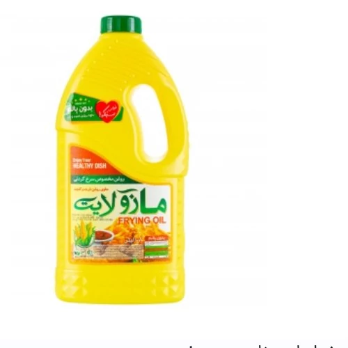 روغن سرخ کردنی مازولایت اصلی 1.5 لیتر با شیشه شفاف ارسال میشه