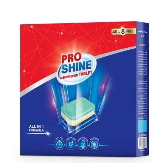 قرص ماشین ظرفشویی 48 عددی پروشاین proshine Dishwasher tablets forty eight
